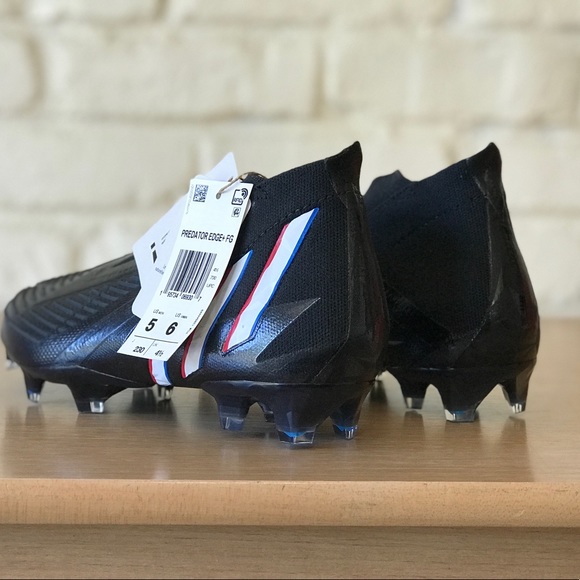 Adidas Predator Edge+ FG Soccer Football Black Cleats Messi GV7385 Men Sz 5 / 6W - Picture 8 of 9